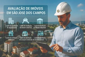 Avaliação de Imóveis em São José dos Campos com engenheiro perito elaborando laudos de apartamentos, imóveis comerciais, galpões industriais e terrenos urbanos