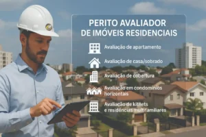 Perito Avaliador de Imóveis Residenciais realizando análise técnica de apartamentos, casas, coberturas e condomínios